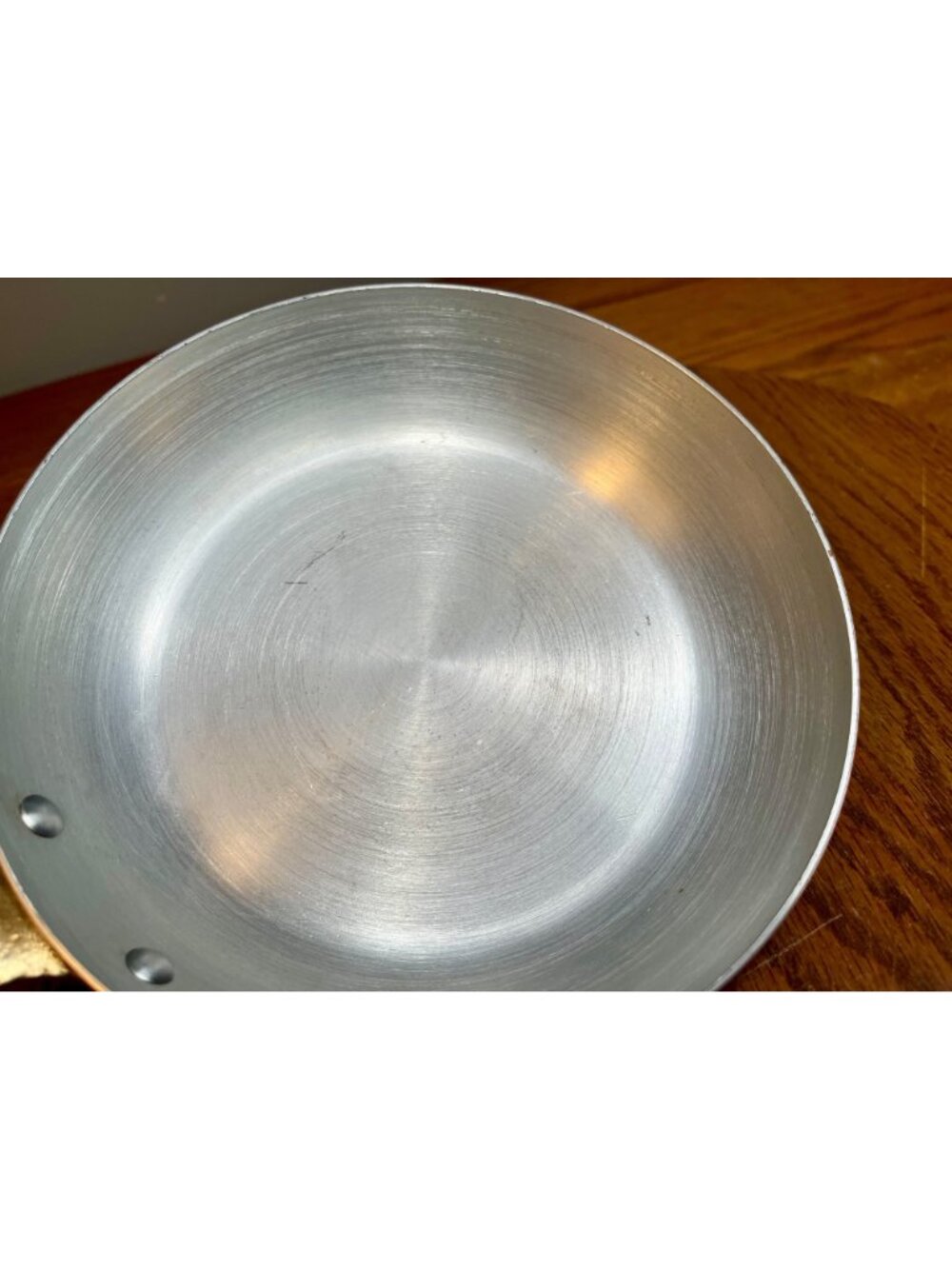 Vintage Copper  Frying Pan (7.5 diameter) With Brass Handle - Picture 8 of 14